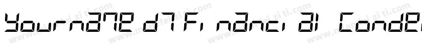 Yourname D7 Financial Condensed字体转换